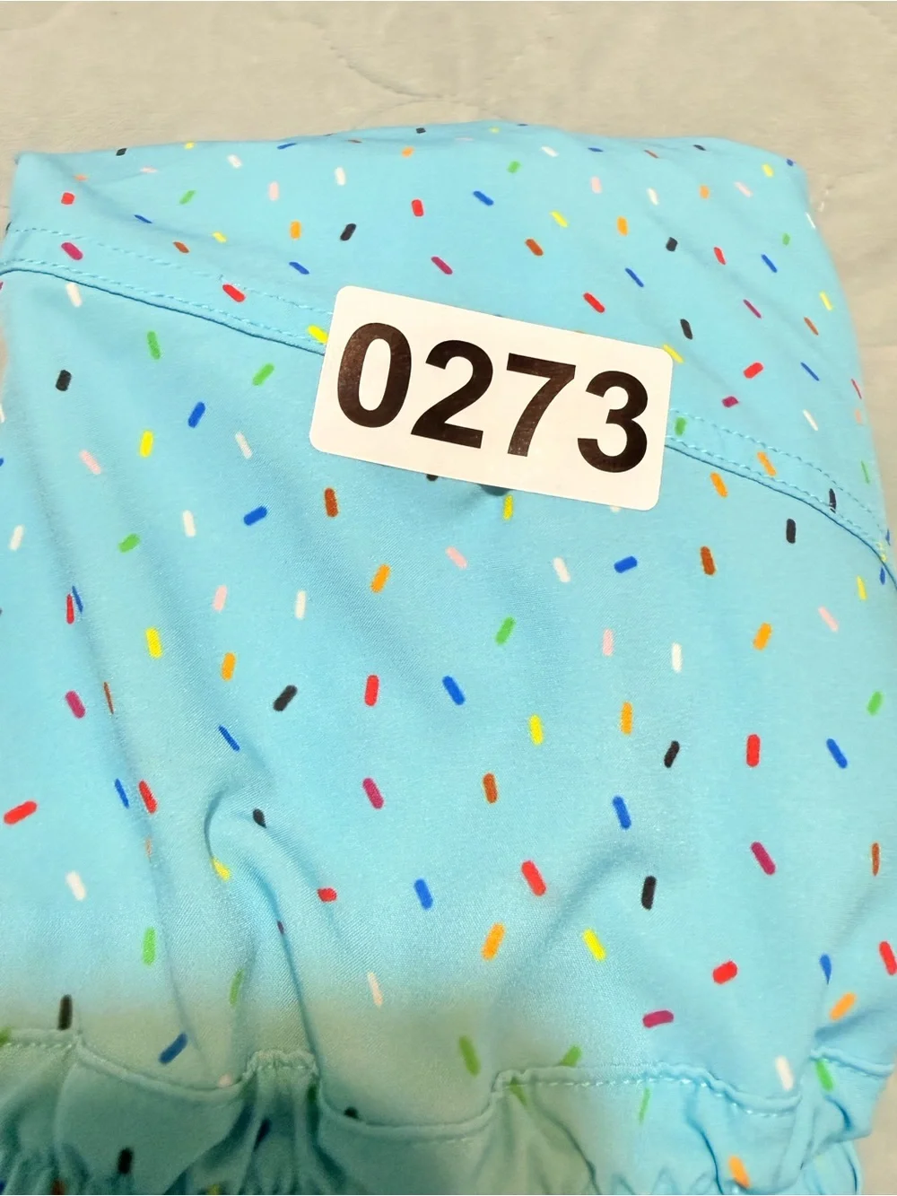 Pride Adult Humankind Swim Trunks-Blue Sprinkle size Medium